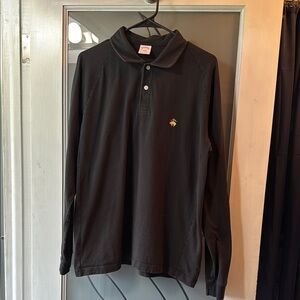Brooks Brothers Black Polo Shirt with Embroidered Logo